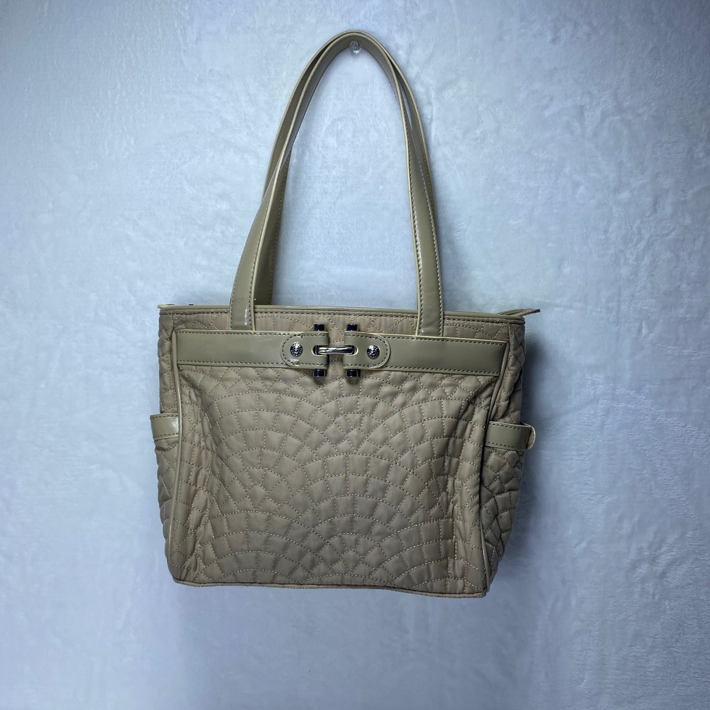 Vera Bradley Mon Cheri Purse Handbag Quilted Neutral Beige Shoulder‎ Bag